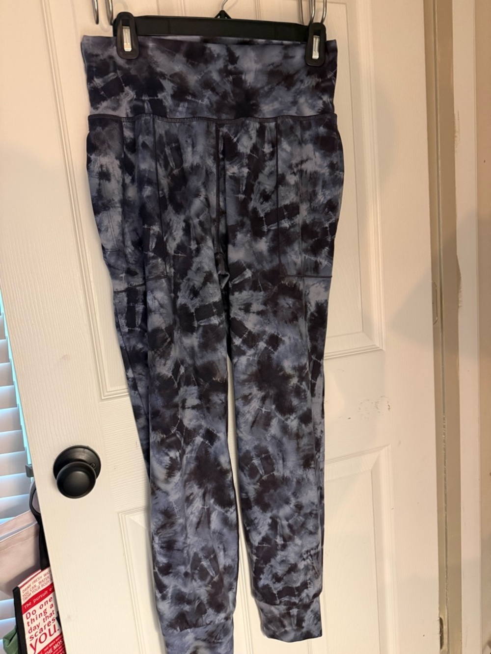 Athleta Blue & Black Tie-Dye Joggers